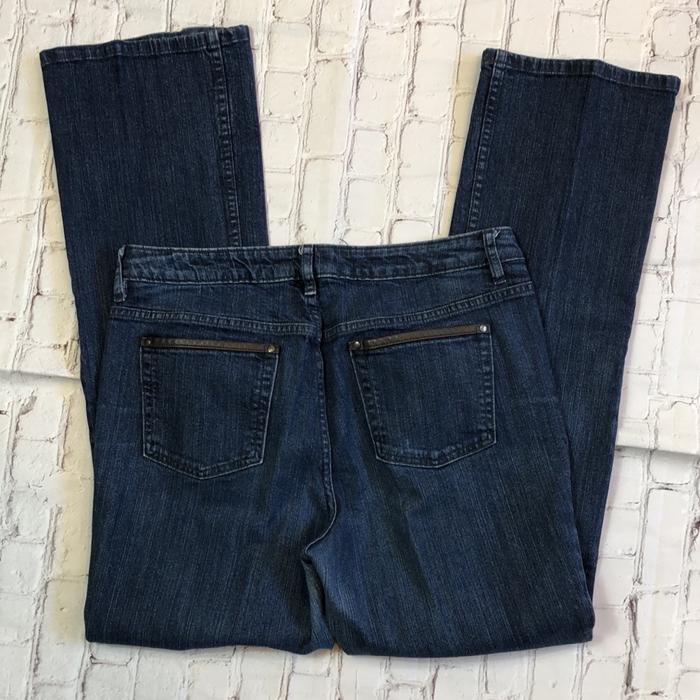Liz Clairborne Blue Jeans Mid Rise Straight Leg Size 10 - Picture 3 of 7
